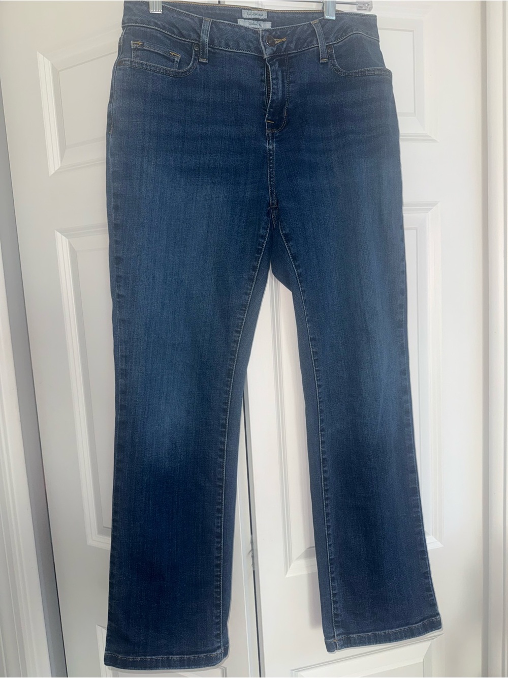 L.L. Bean Women's Classic Fit Jeans in Dark Blue Denim- 8P